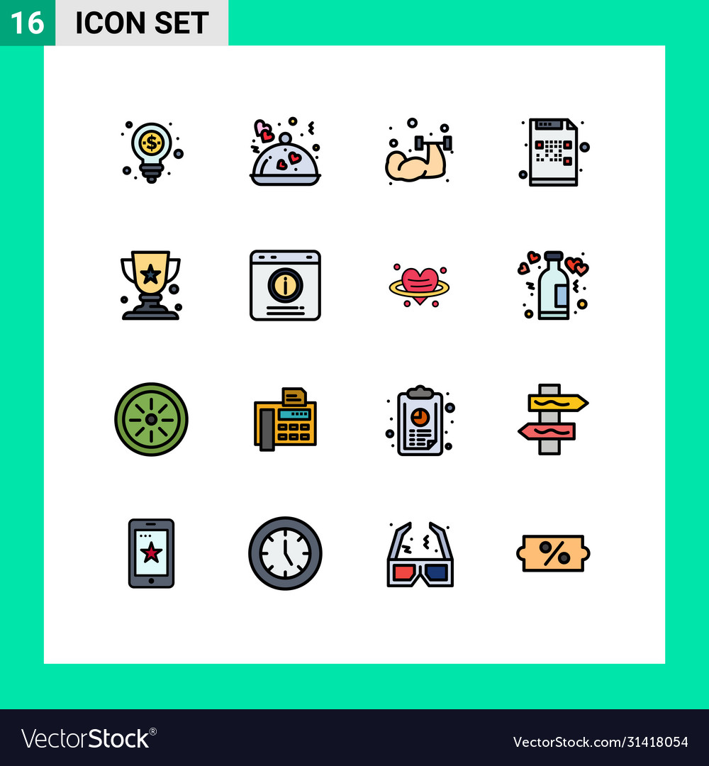 User interface pack 16 basic flat color filled