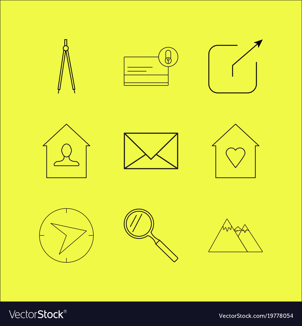 Web linear icon set simple outline icons