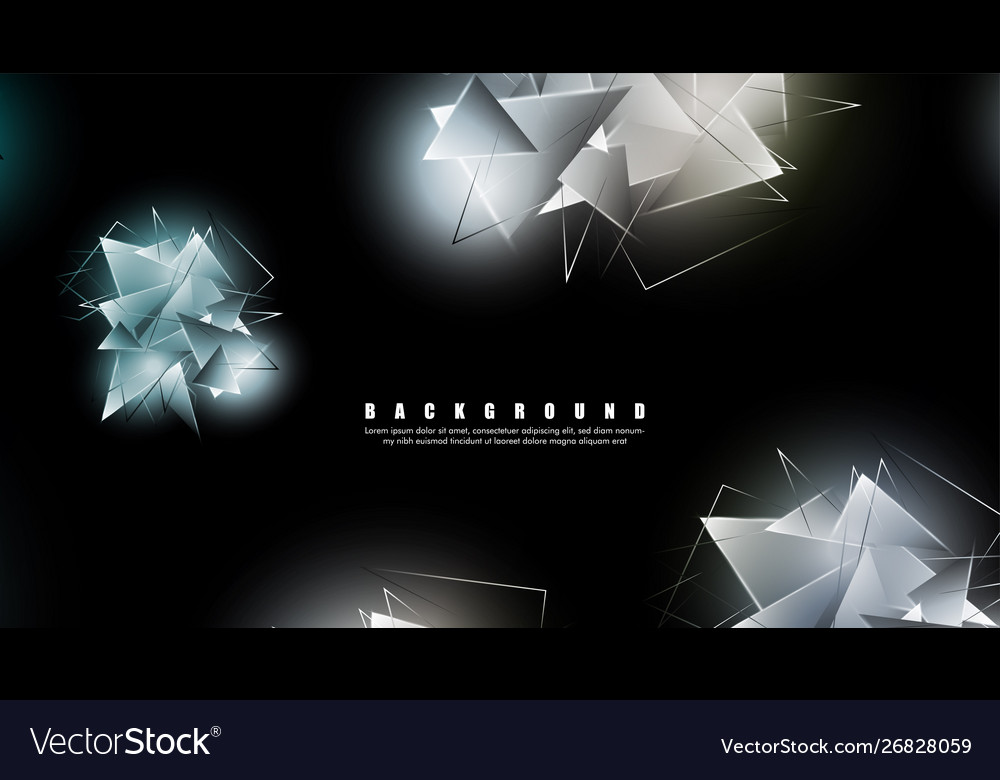 Abstract background with glowing triangles