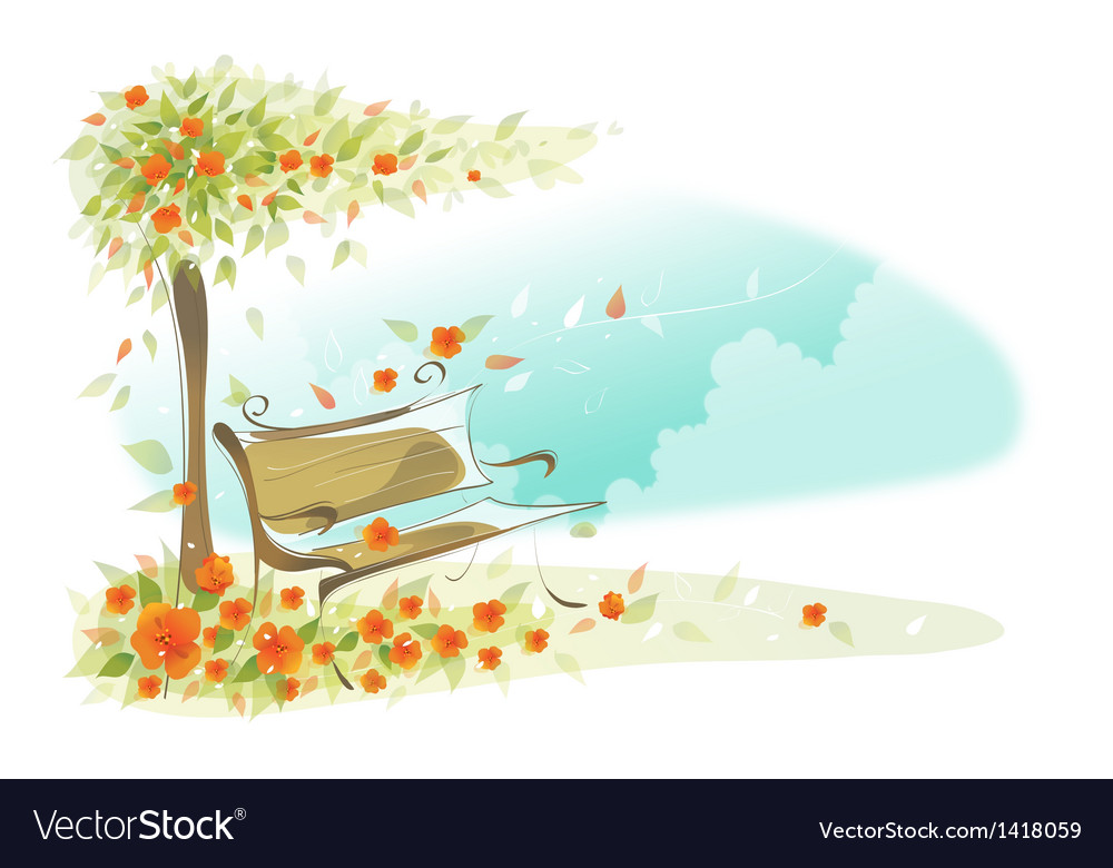 Bench under a tree
