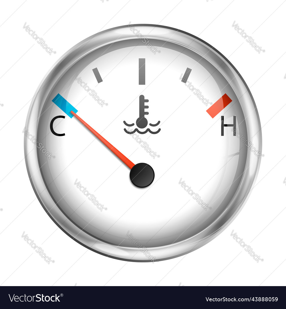 Auto Temperatur Gauge - Chrom Stil
