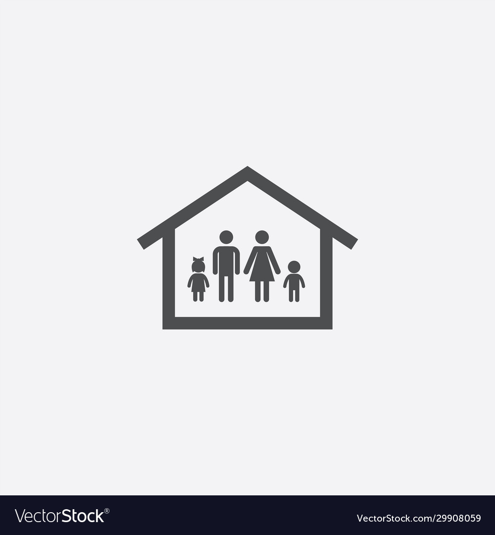 Family home icon Royalty Free Vector Image - VectorStock