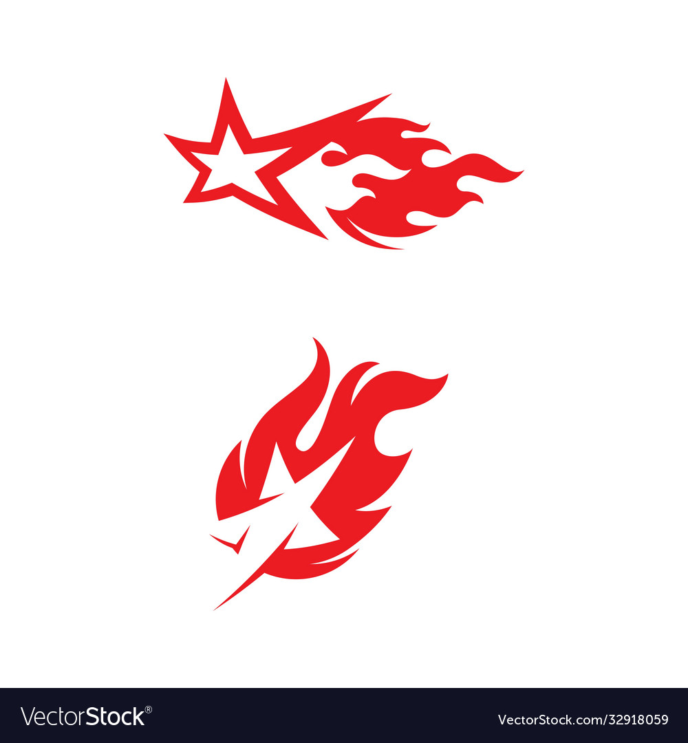 Flame icon fire design