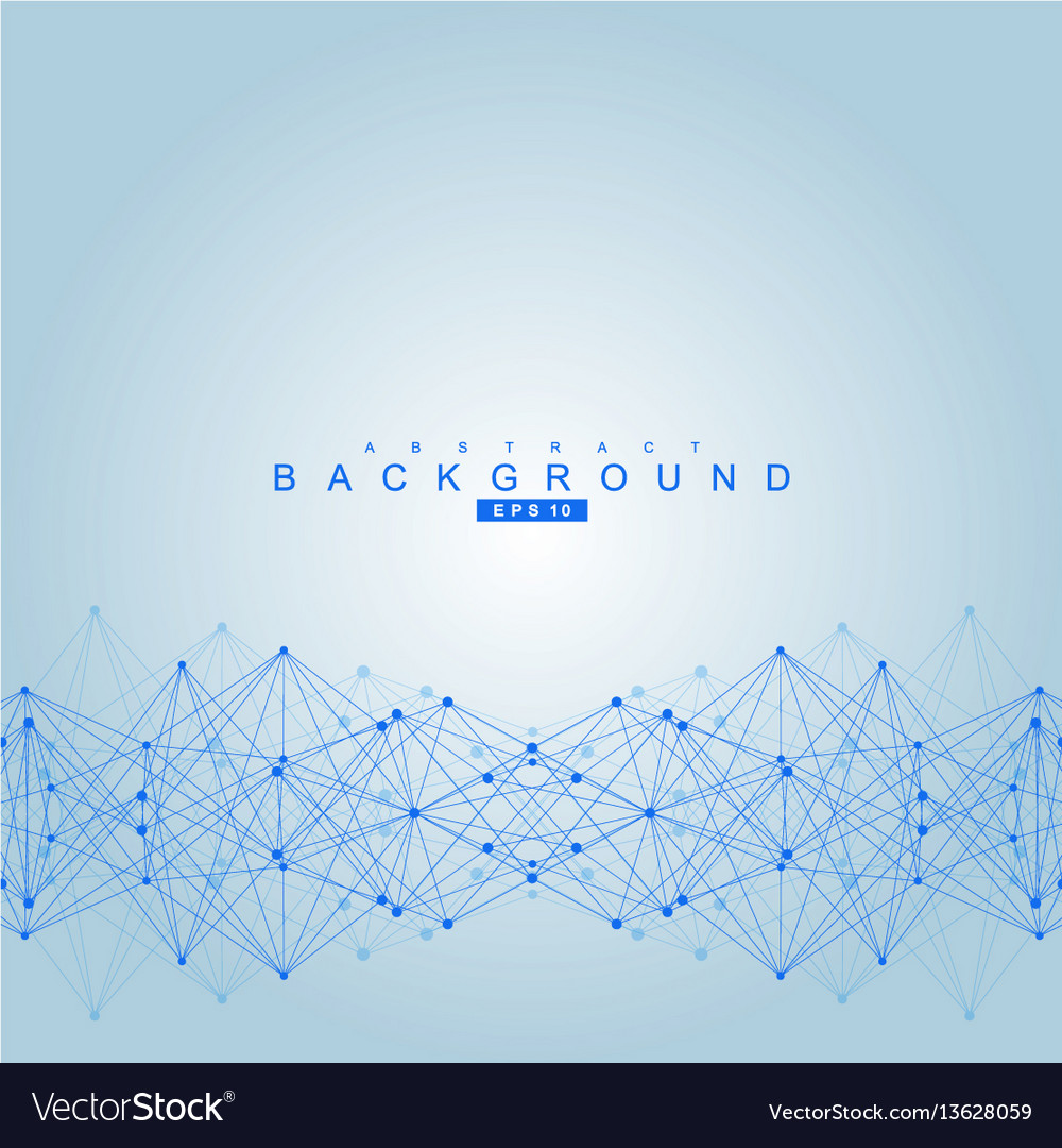 Geometric abstract background with connected line