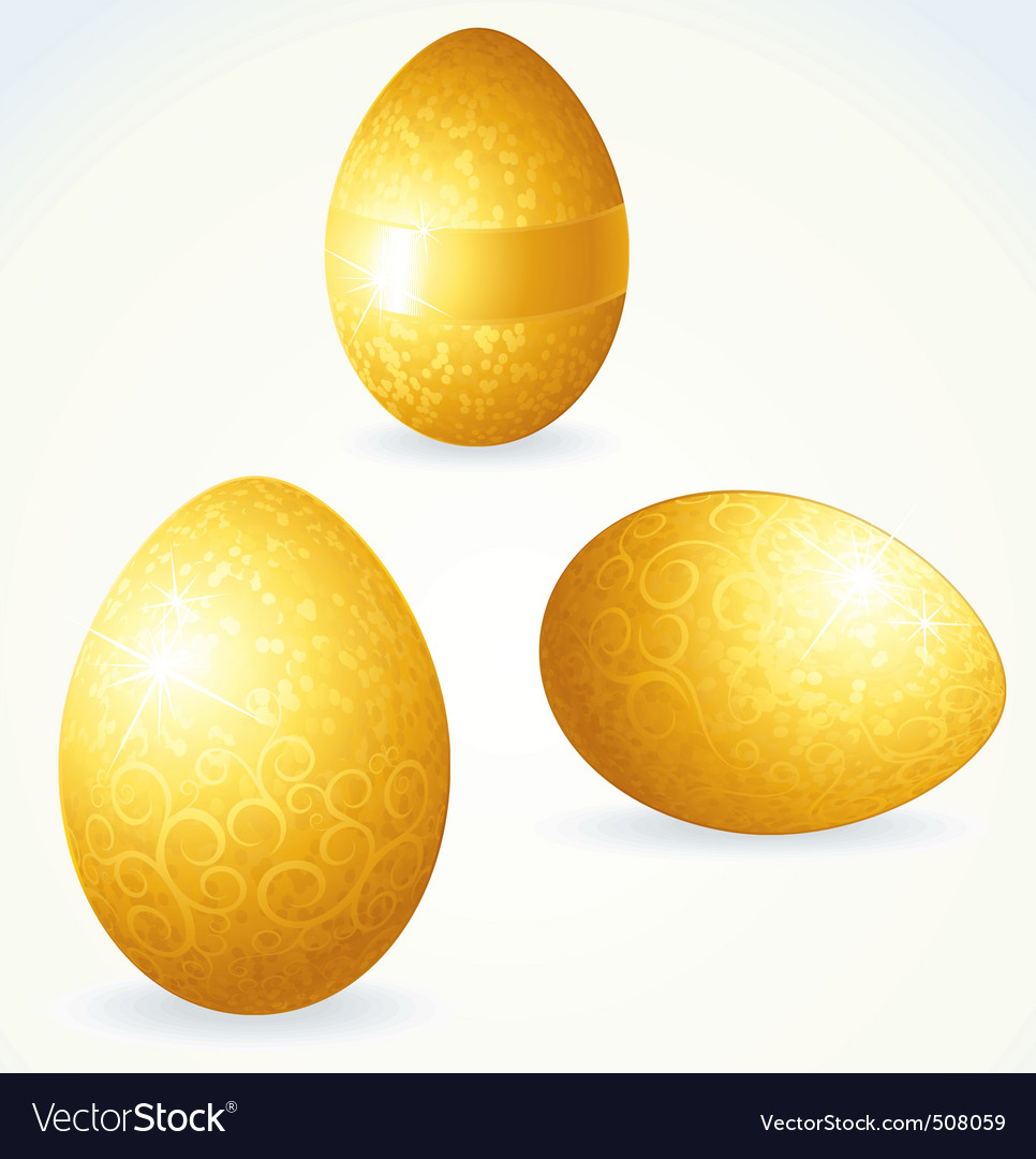 Golden eggs Royalty Free Vector Image - VectorStock