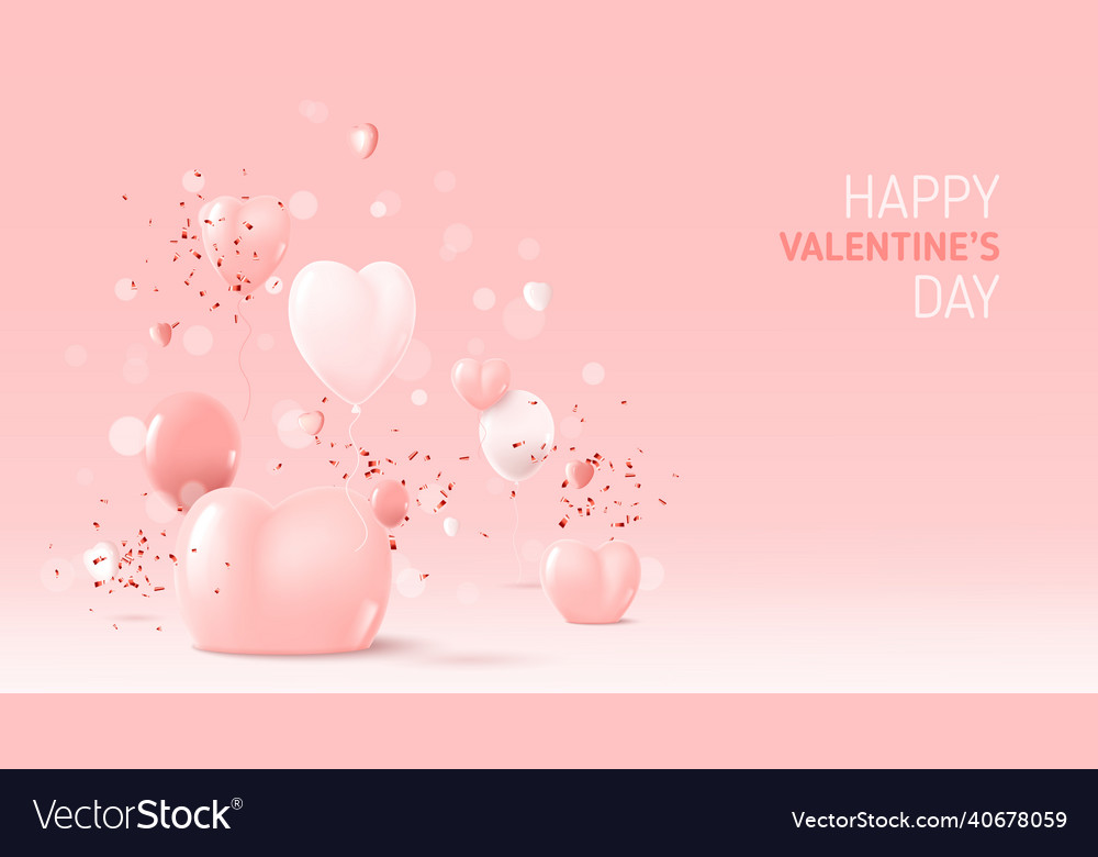 Happy valentine s day festlichen Banner Vector Image Happy valentine s day festlichen Banner
