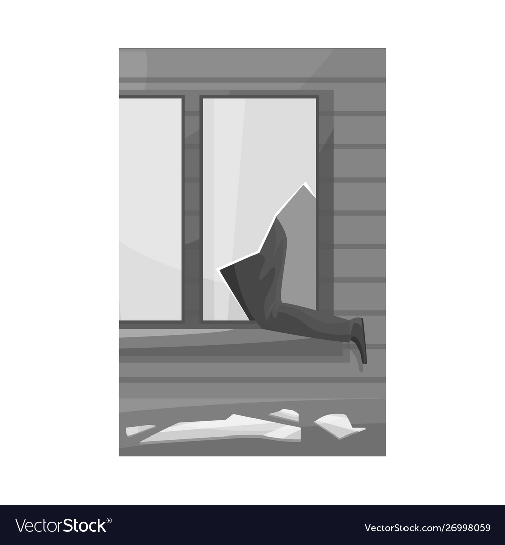 Isolated object broken and window logo set