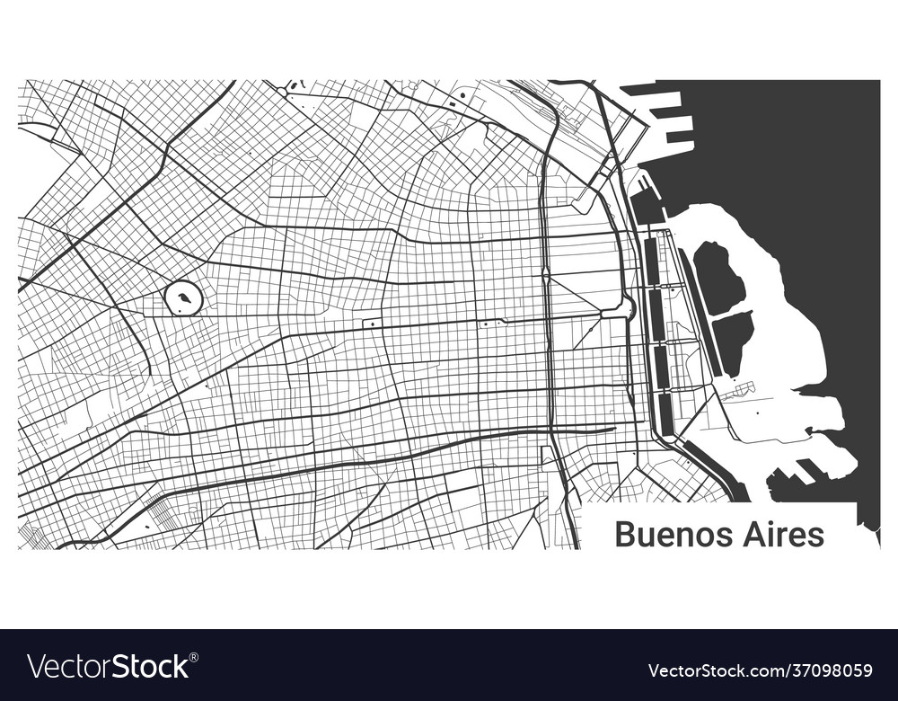 Map buenos aires city argentina horizontal Vector Image