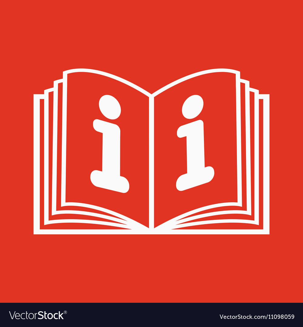 Open book icon manual and tutorial