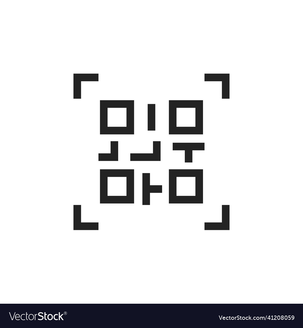 Qr code line icon