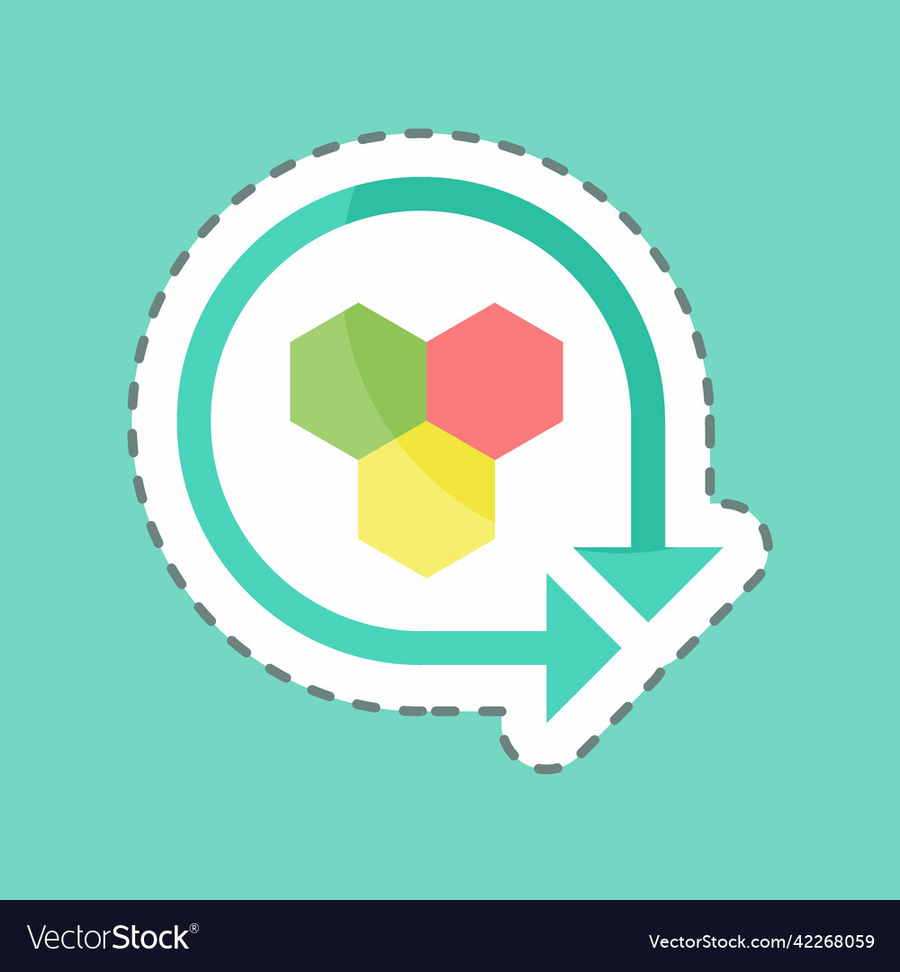 Sticker line cut modeling api suitable for data Vector Image Sticker line cut modeling api suitable for data
