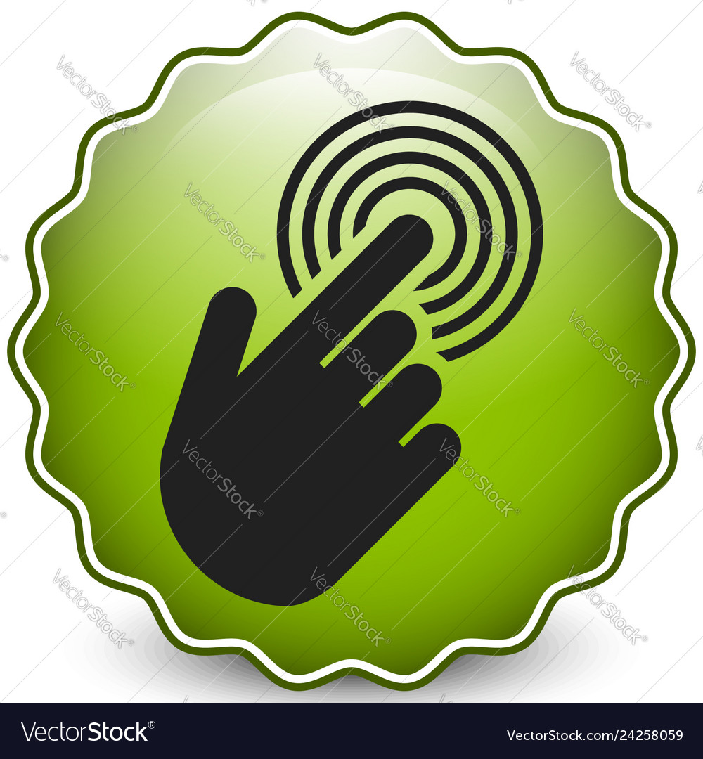 Tapping touchscreen on interface mobile phone icon Vector Image Tapping touchscreen on interface mobile phone icon