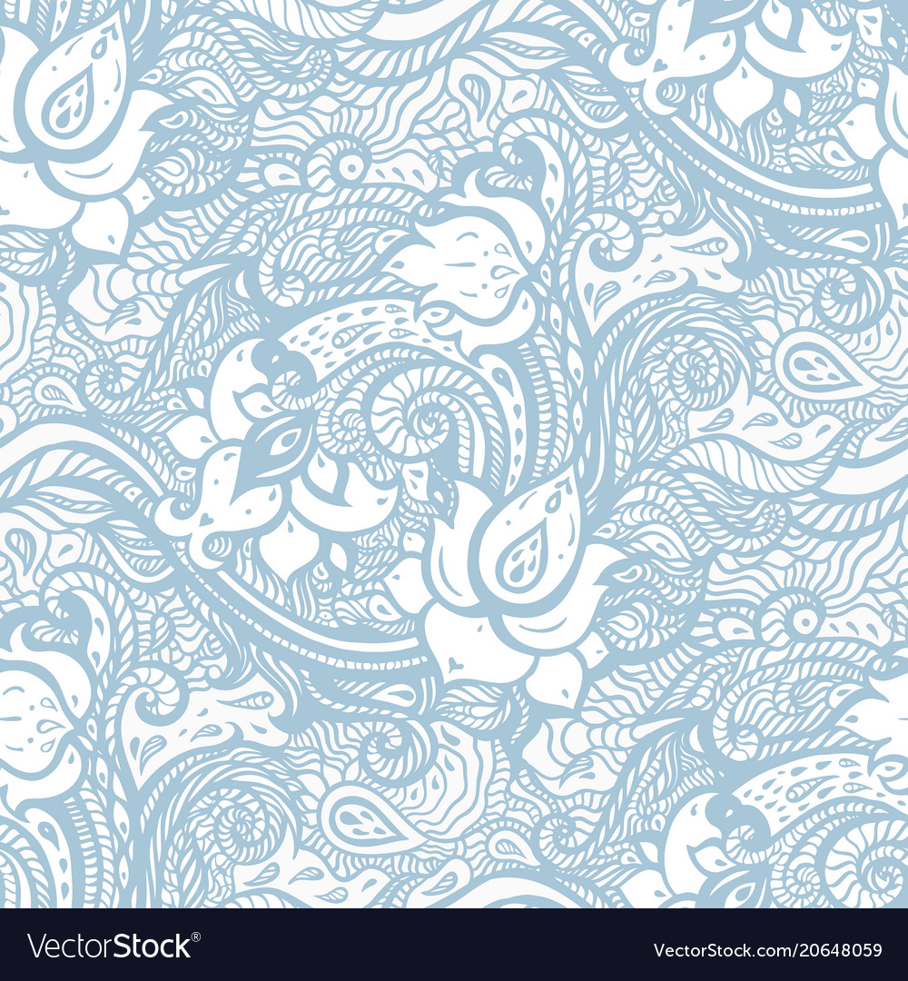 Vintage seamless pattern with abstract flowers vector image Vintage seamless pattern with abstract flowers