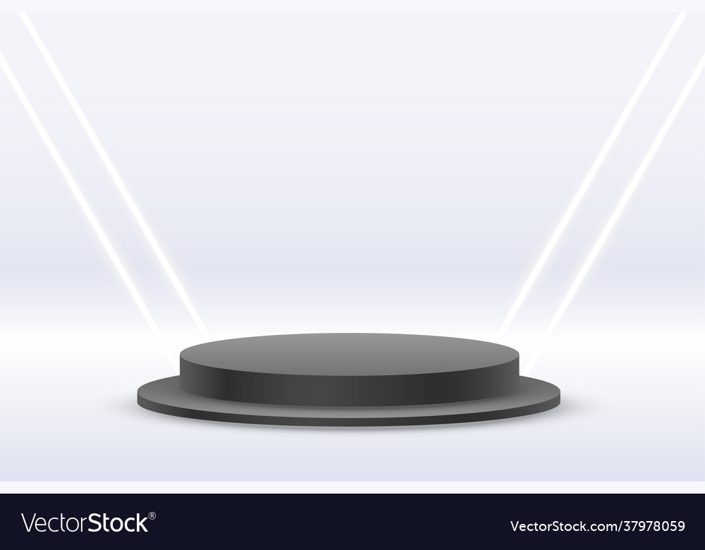 White studio background with product display Vector Image