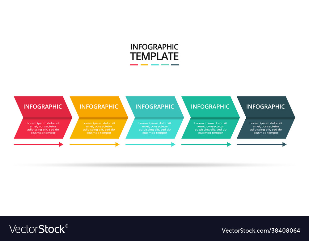 5 Step Arrow Diagram - Process Chart