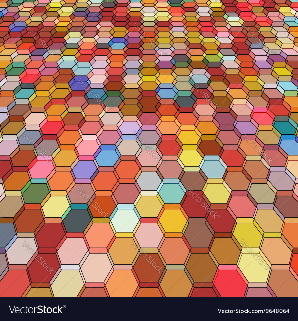 Abstract background with colorful hex polygons