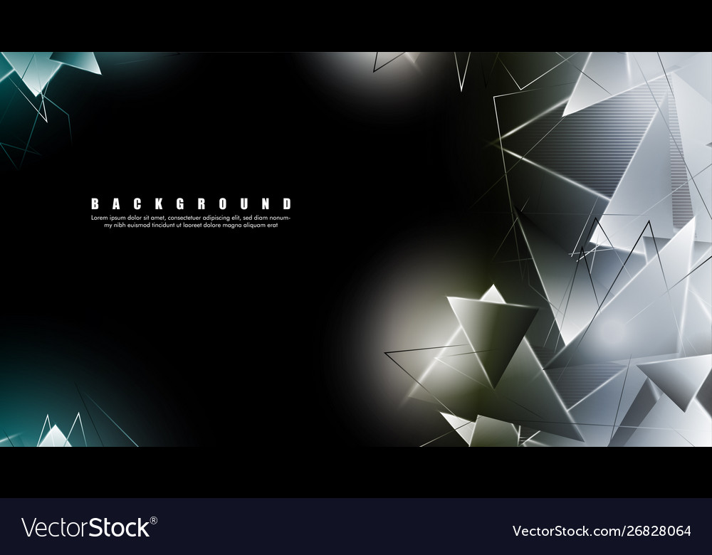 Abstract background with glowing triangles Vector Image Abstract background with glowing triangles