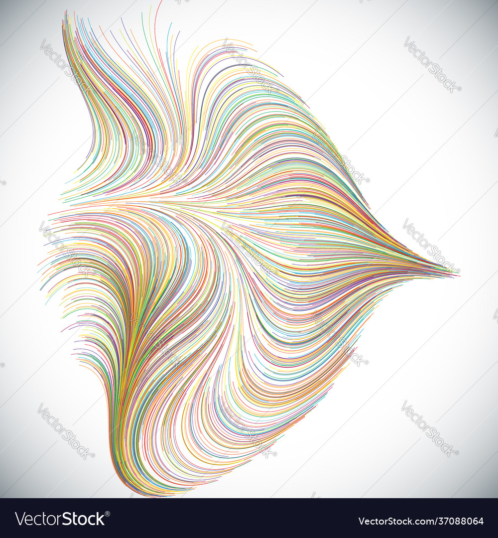 Abstract render random wavy curvy writhe lines
