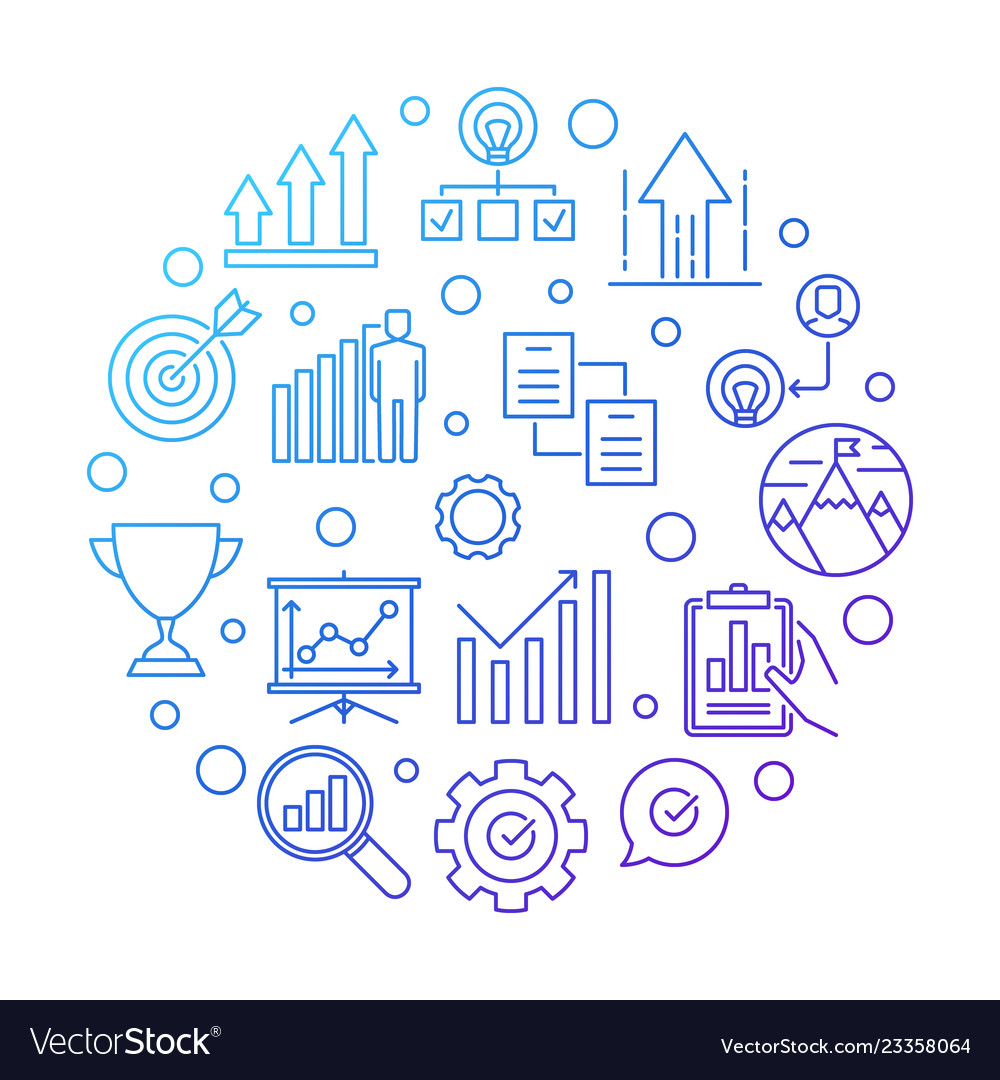 Business Erfolg kreisförmig farbige Linie vector image Business Erfolg kreisförmig farbige Linie