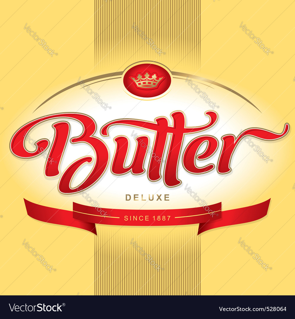 Download Butter packaging design Royalty Free Vector Image