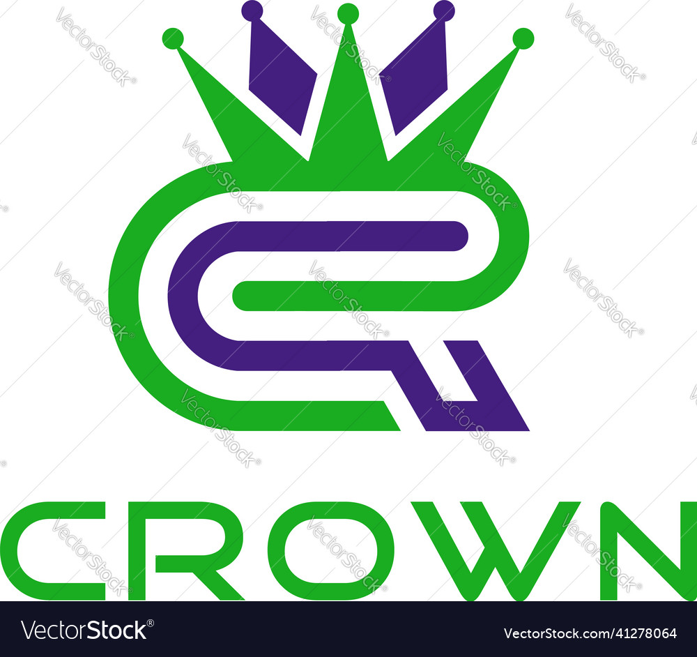 Cr crown logo design