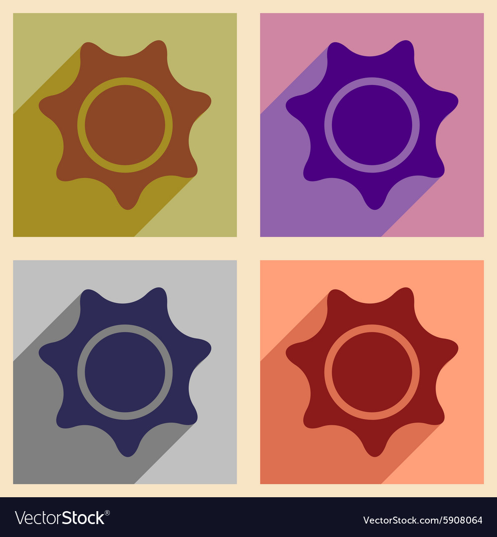 Flat with shadow concept and mobile application