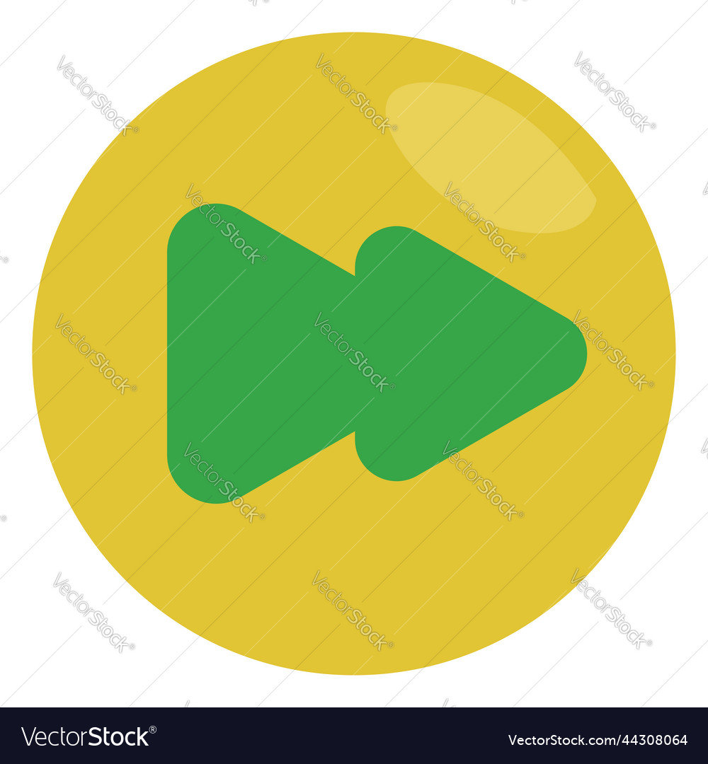 Forward button on a white background
