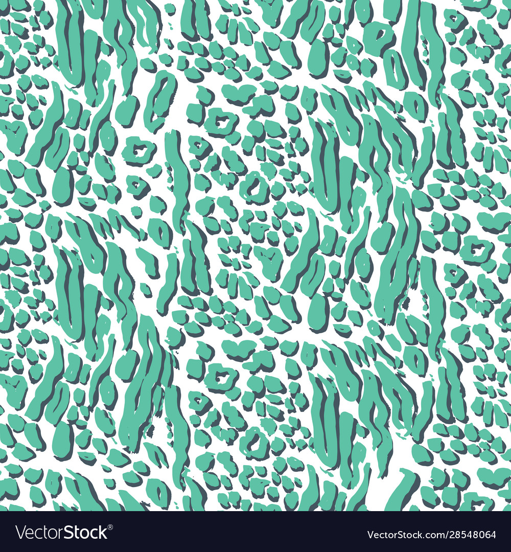 Green Leopard Print Seamless Pattern