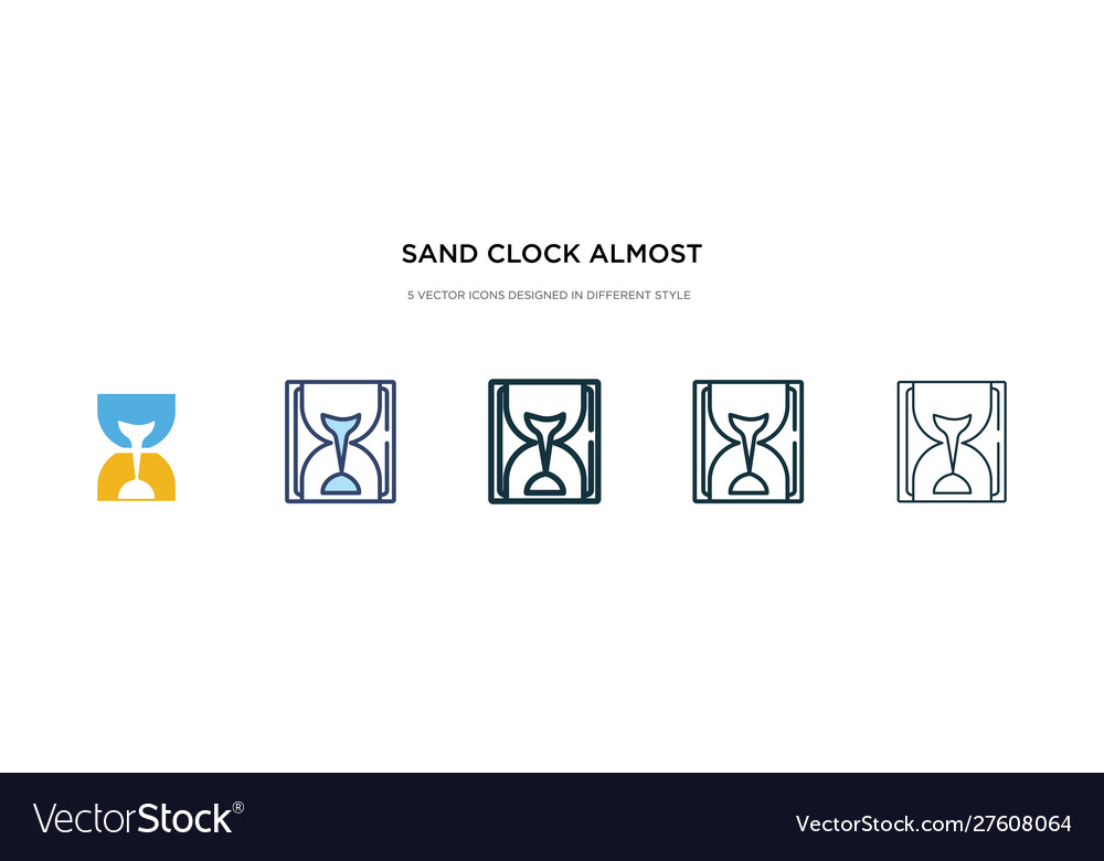 Sand clock almost finish icon in different style