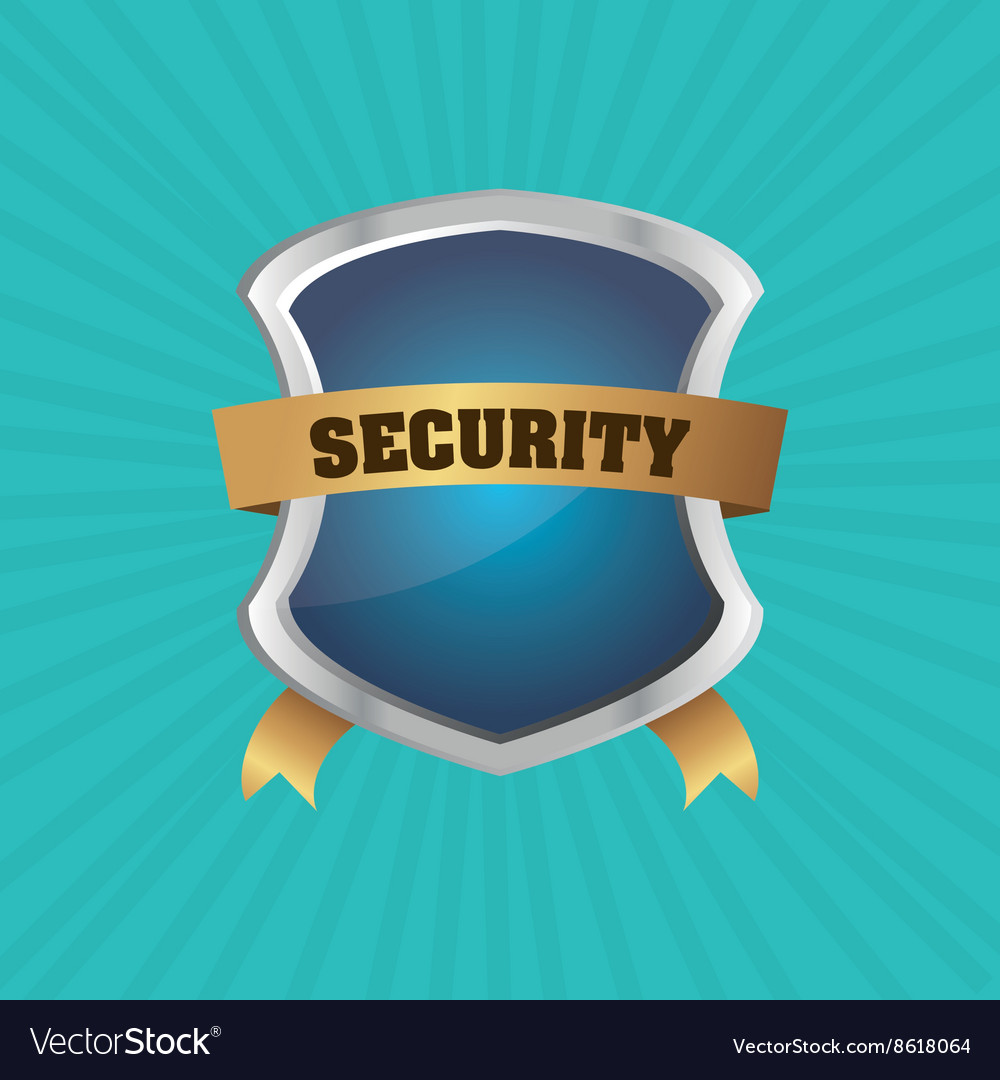 Security system shield concept warning
