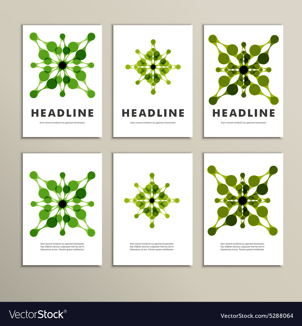 Set of six covers with abstract patterns