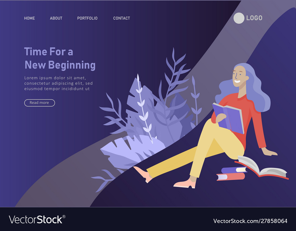 Set web page design templates with relaxed Vector Image Set web page design templates with relaxed