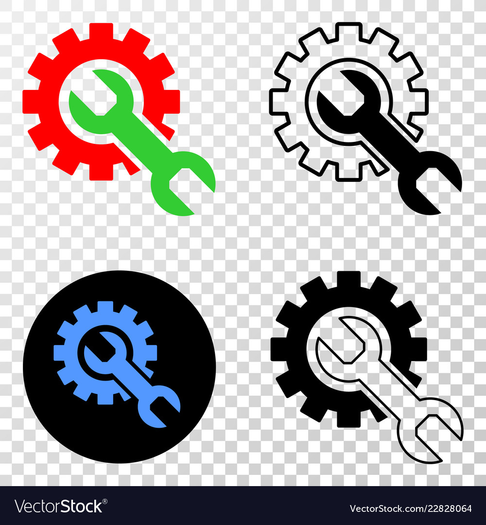 Setup tools eps icon with contour version vector image Setup tools eps icon with contour version