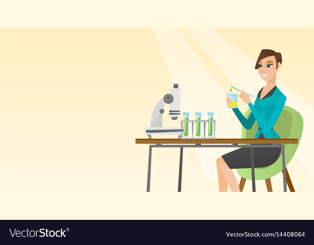 Student working at laboratory class