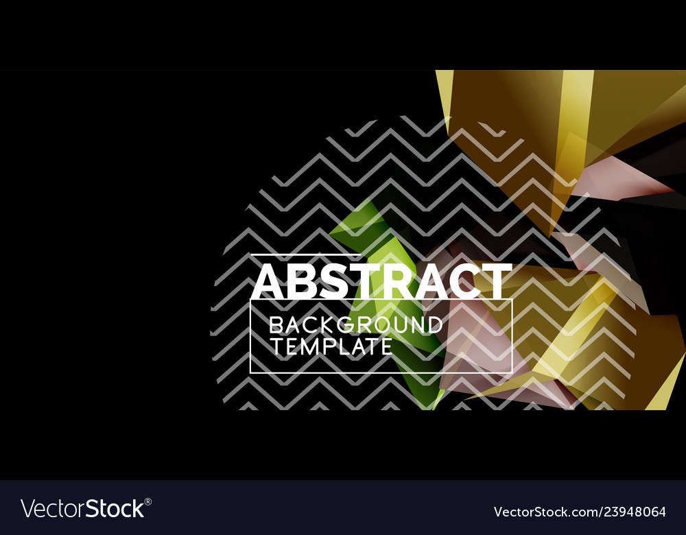 Triangular 3d geometric shapes background Vector Image Triangular 3d geometric shapes background