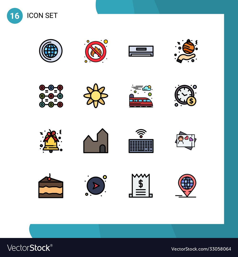 User interface pack 16 basic flat color filled