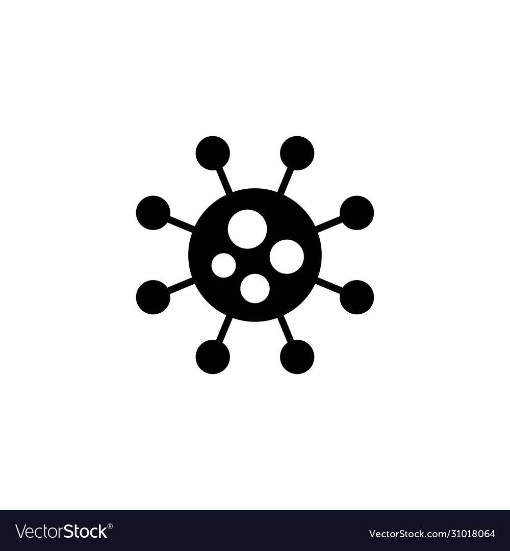 Virus icon - cartoon design bacteria Royalty Free Vector