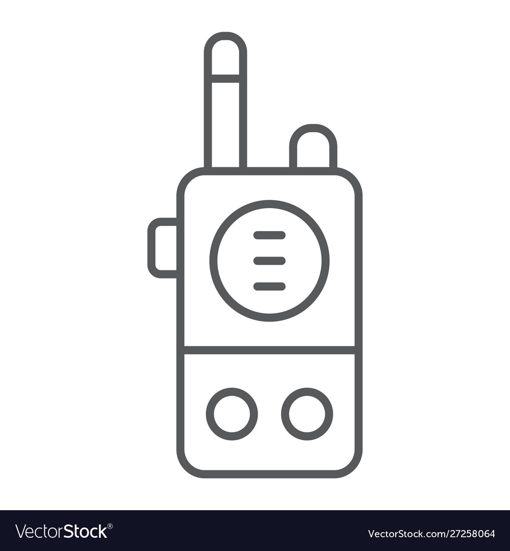 Walkie talkie thin line icon communication Vector Image