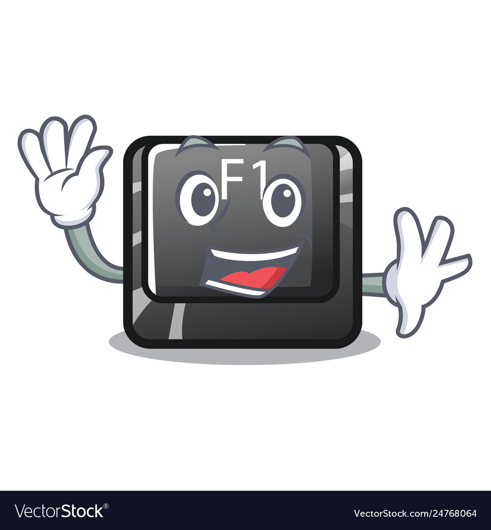 Waving button f1 in shape character