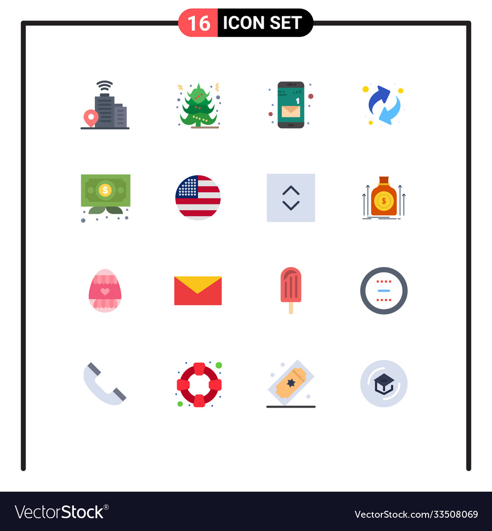 16 universal flat colors set for web and mobile