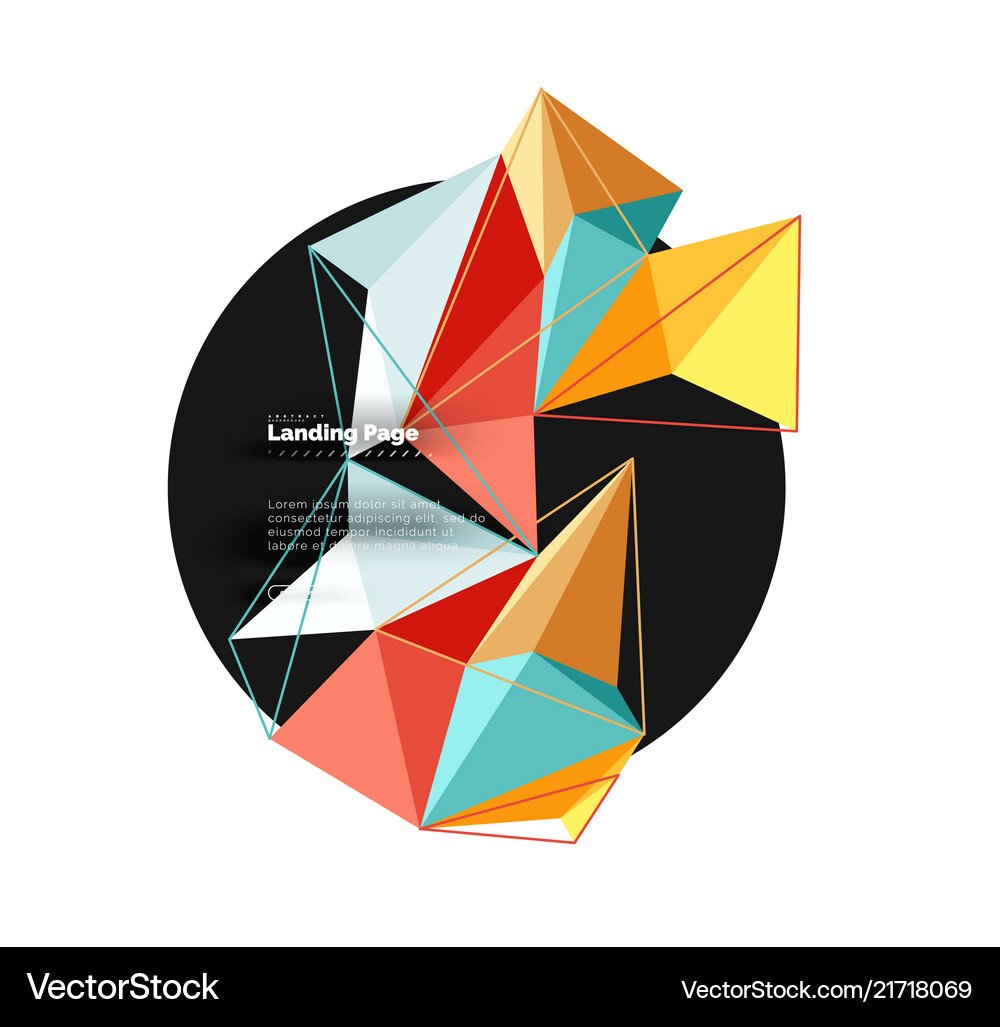 3d triangle abstract background polygonal Vector Image