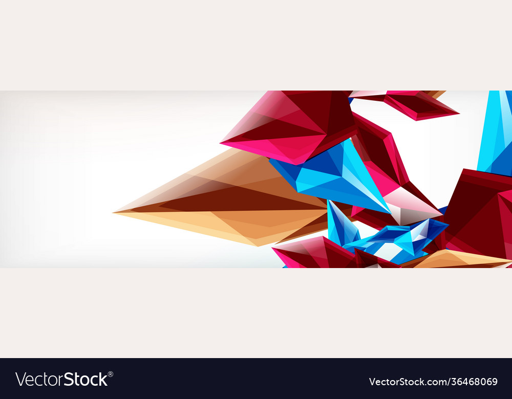 3d triangles and pyramids abstract vector image 3d triangles and pyramids abstract