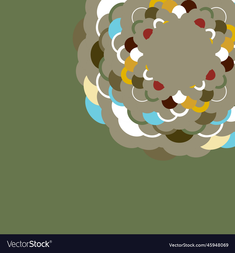 Abstract composition of round elements scales