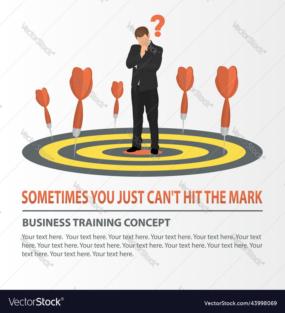 Concept of missed target business strategy