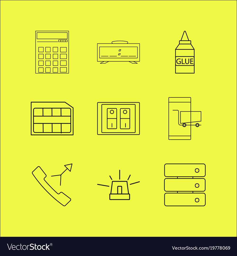 Devices linear icon set simple outline icons
