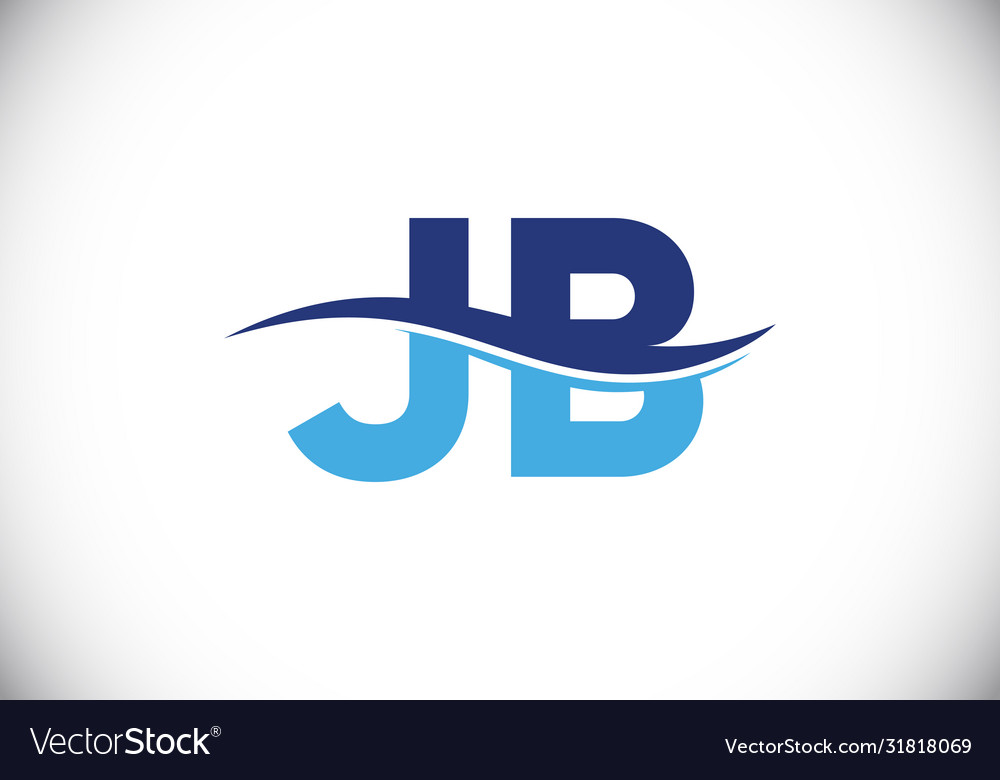 Erster Monogrammbrief j b Logo Design Vorlage