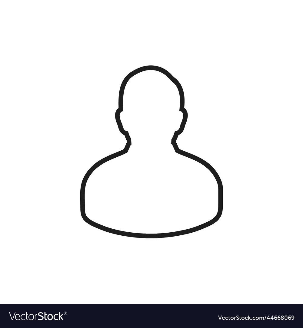 Man user line icon editable eps symbol