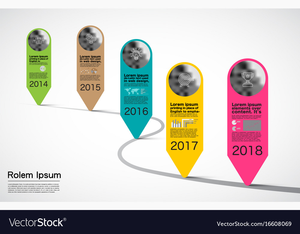 Milestone company infographic Royalty Free Vector Image