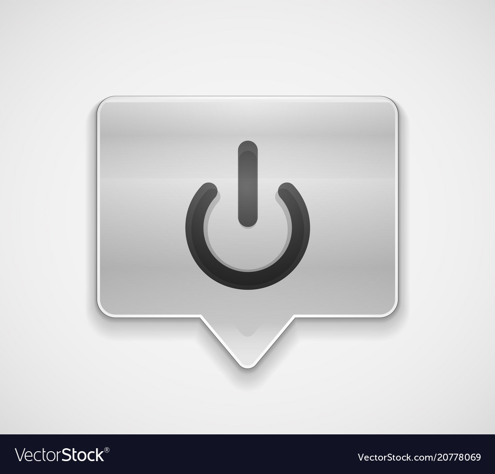 Power Button UI Icon - Circular Symbol