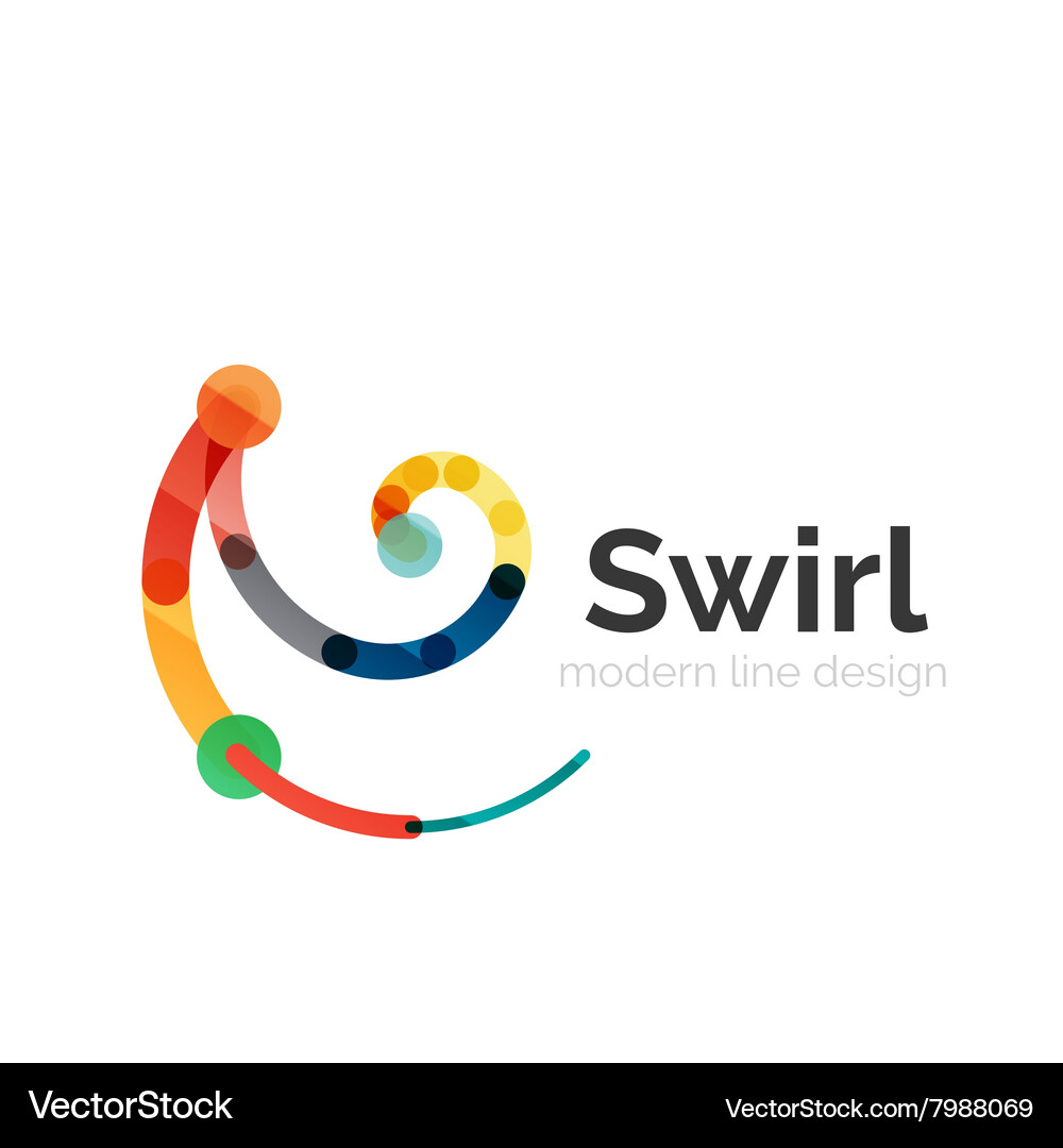 Swirl circle logo Royalty Free Vector Image - VectorStock